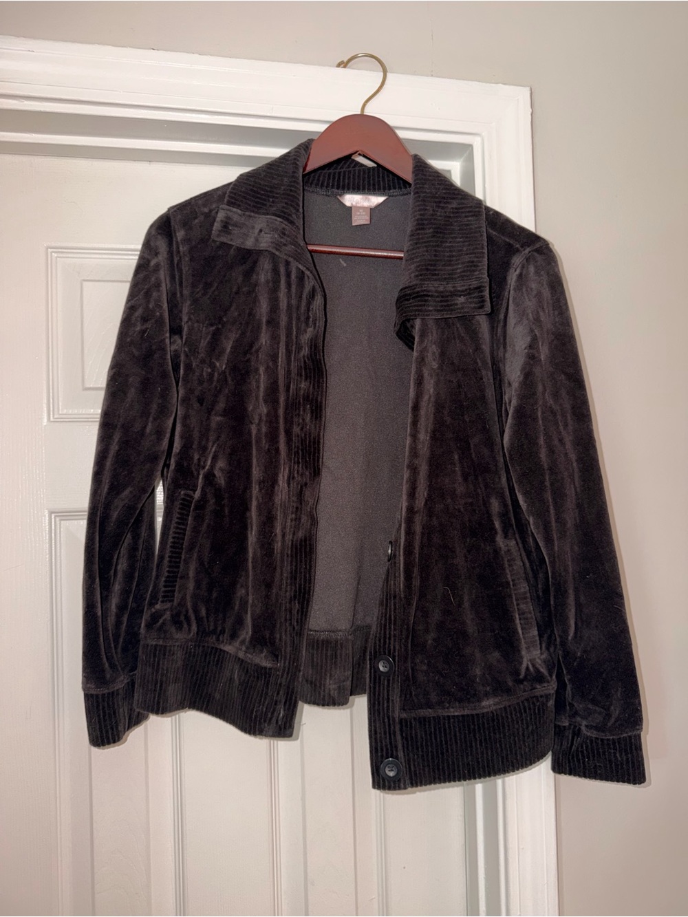 White Stag Black Velvet Bomber Jacket